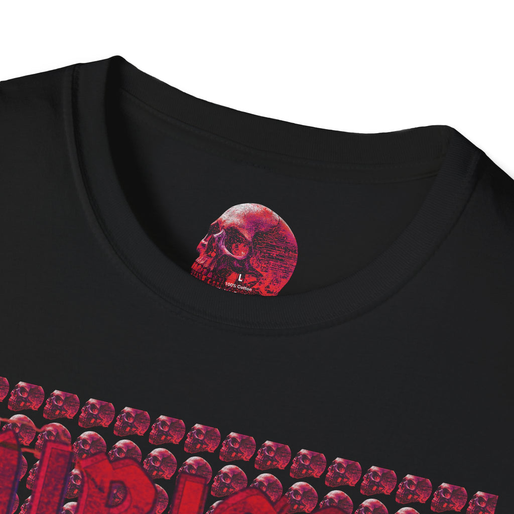 FURIØSA Skull Graphic T-Shirt — Red Gothic Skull Tee