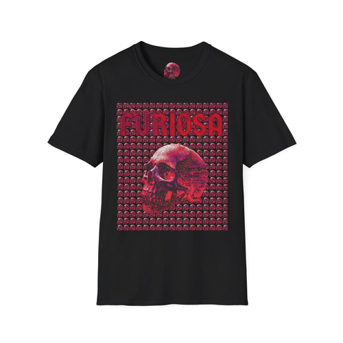 FURIØSA Skull Graphic T-Shirt — Red Gothic Skull Tee