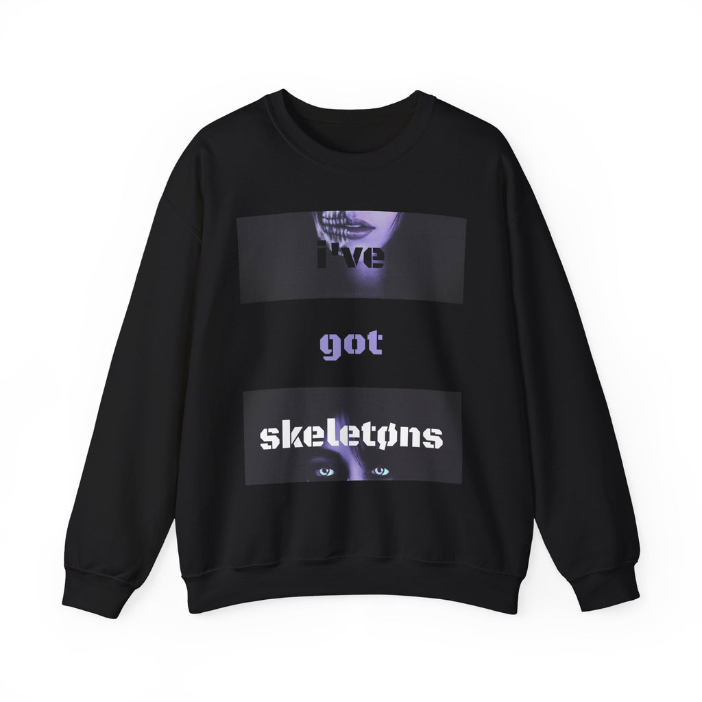 'SK3L3TØNS' Unisex Crewneck Sweatshirt (Black + Purple)