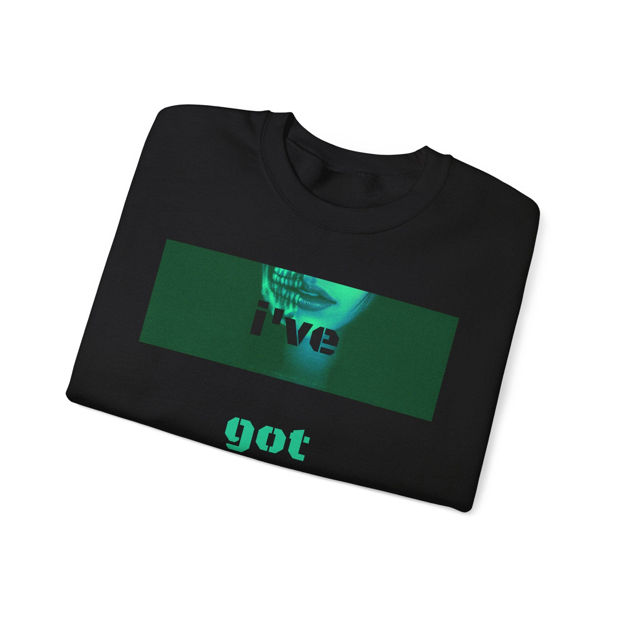 'SK3L3TØNS' Unisex Crewneck Sweatshirt (Black + Green)