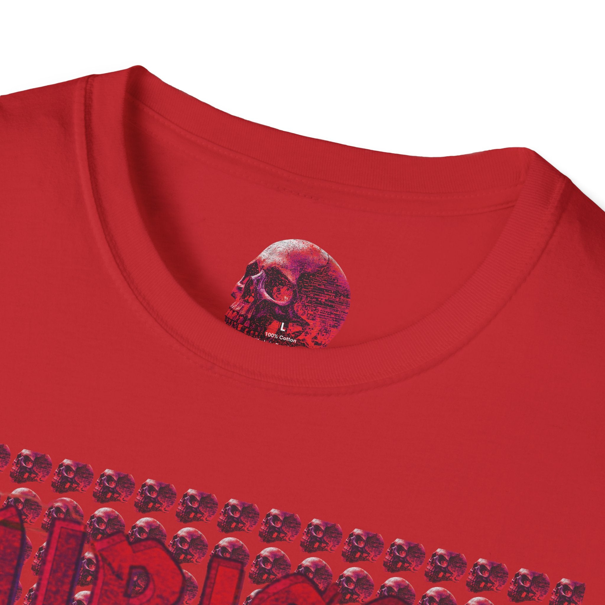 FURIØSA Skull Graphic T-Shirt — Red Gothic Skull Tee