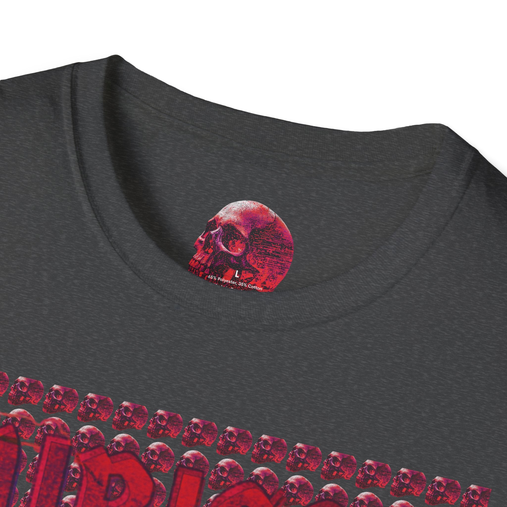 FURIØSA Skull Graphic T-Shirt — Red Gothic Skull Tee