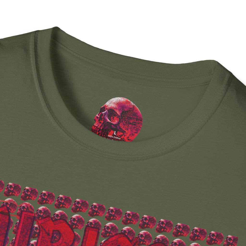 FURIØSA Skull Graphic T-Shirt — Red Gothic Skull Tee